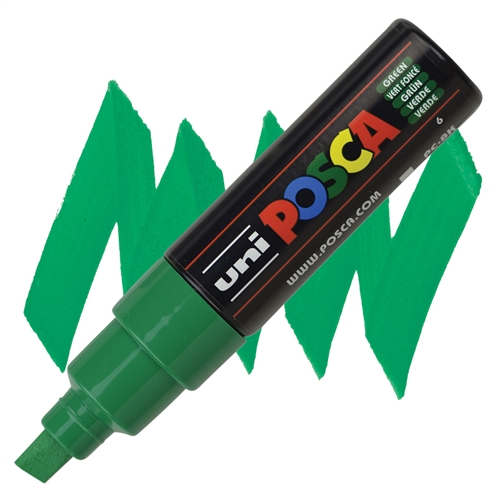 PENNARELLO PUNTA SCALPELLO GRANDE PC-8K UNIPOSCA - VERDE