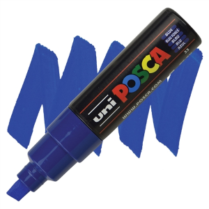 PENNARELLO PUNTA SCALPELLO GRANDE PC-8K UNIPOSCA - BLU
