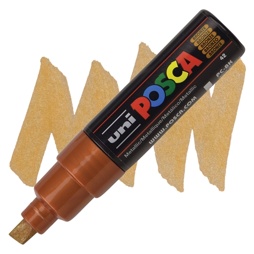 PENNARELLO PUNTA SCALPELLO GRANDE PC-8K UNIPOSCA - METAL BRONZO