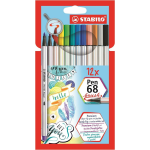 SCATOLA 12 PENNARELLI PEN 68 BRUSH STABILO 