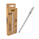 PENNA RICARICABILE IN METALLO BIC CRISTAL RE'NEW + 2 REFILL 1,0mm BLU