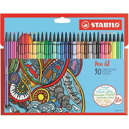 SCATOLA IN CARTONE DA 30 PEN 68 STABILO
