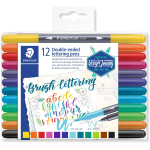 PENNARELLI BRUSH LETTERING DOPPIA PUNTA STAEDTLER -  CONF. 12 PEZZI
