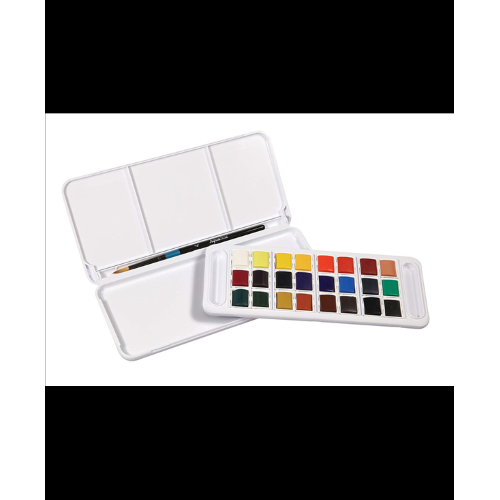 TRAVEL SET AQUAFINE WATERCOLOUR DALER ROWNEY - SET DA VIAGGIO ACQUERELLI - 24 PCS