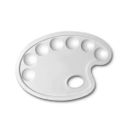 TAVOLOZZA OVALE PER DIPINGERE IN PLASTICA - 30X22 CM