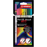 SCATOLA DA 10 PEN 68 BRUSH ARTY STABILO