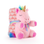 COPERTINA MORBIDA CON PELUCHE PERLETTI TOYS - PELUCHE UNICORNO