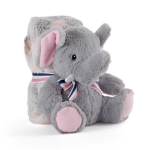 COPERTINA MORBIDA CON PELUCHE PERLETTI TOYS - PELUCHE ELEFANTE