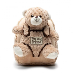 MINI ZAINO ASILO REVERSIBILE CON PELUCHE PERLETTI TOYS - CAGNOLINO
