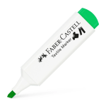 MARKER PER TESSUTI PUNTA SCALPELLO FABER CASTELL - VERDE FLUO