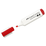 MARKER PER TESSUTI PUNTA SCALPELLO FABER CASTELL - ROSSO