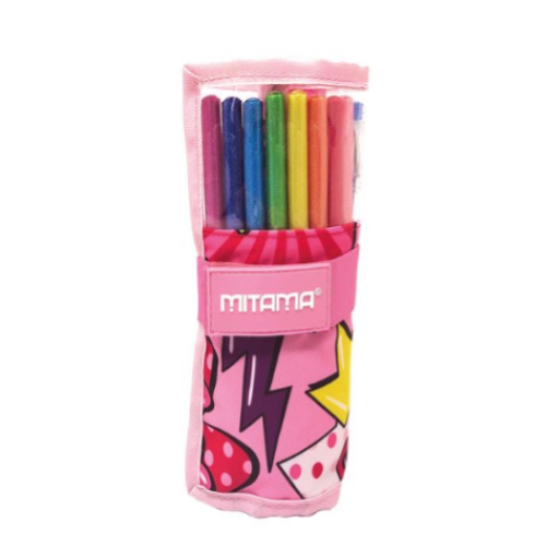 GLITTER ROLL CON ASTUCCIO 25 PEZZI - ROSA 