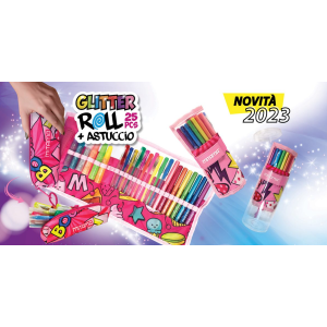 GLITTER ROLL + ASTUCCIO 25 PEZZI - VIOLA 