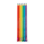 SET DI 6 MATITE HB IN CARTA RICICLATA - RAINBOW 