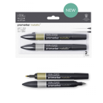 BLISTER DI 2 PROMARKER METALLIC ORO-ARGENTO WINSOR & NEWTON