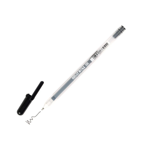 PENNA GEL SAKURA GELLY ROLL BASIC 08 FINE NERO 
