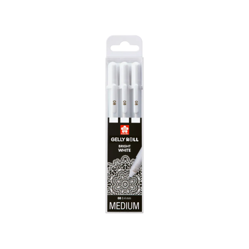 SAKURA GELLY ROLL 0.4MM WHITE 3 PEZZI