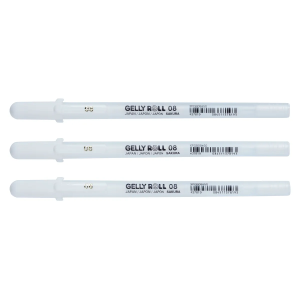 SAKURA GELLY ROLL 0.4MM WHITE 3 PEZZI