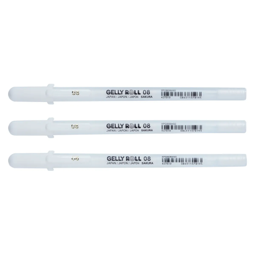 SAKURA GELLY ROLL 0.4MM WHITE 3 PEZZI
