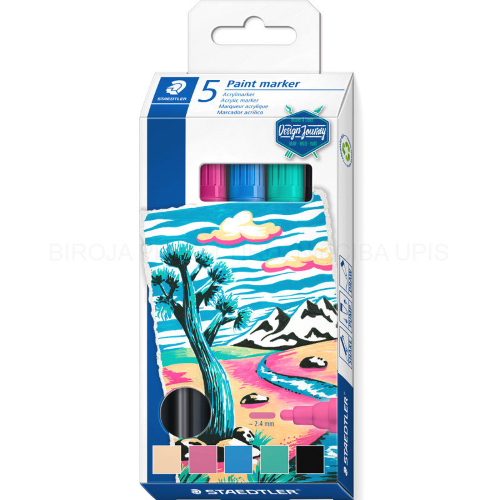 SET 5 PENNARELLI STAEDTLER LUMOCOLOR A VERNICE ACRILICA 
