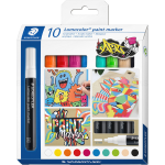 SET 10 PENNARELLI STAEDTLER LUMOCOLOR A VERNICE ACRILICA 