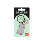 PORTACHIAVI IN METALLO SMALTATO LEGAMI WHAT A KEY RING! - MEOW