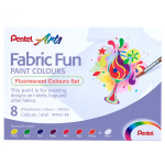 COLORI PER STOFFA FLUORESCENTI FABRIC FUN SCATOLA 8 COLORI PENTEL