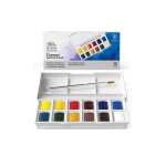 SET ACQUERELLO WINSOR & NEWTON COTMAN - 12 MEZZI GODET 