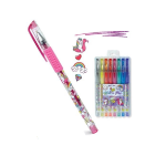 SET DA 8 PENNE GLITTER PROFUMATE LEBEZ - UNICORNI