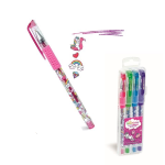 SET DA 4 PENNE GLITTER PROFUMATE LEBEZ - UNICORNI