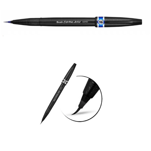 PENNARELLO BRUSH SIGN PEN ARTIST PENTEL - BLUE