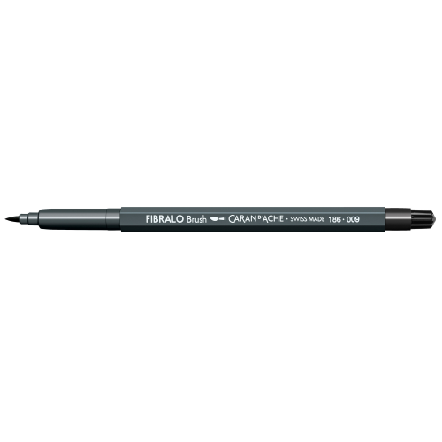 PENNARELLI ACQUERELLABILI BRUSH FIBRALO CARAN D'ACHE - 009 NERO