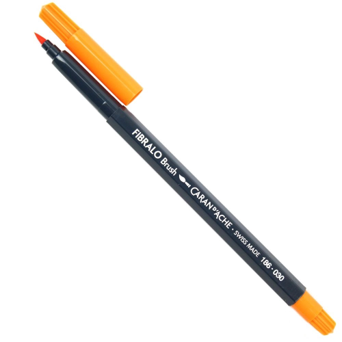 PENNARELLI ACQUERELLABILI BRUSH FIBRALO CARAN D'ACHE - 030 ORANGE