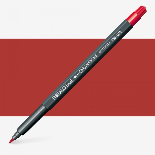 PENNARELLI ACQUERELLABILI BRUSH FIBRALO CARAN D'ACHE - 070 SCARLATTO