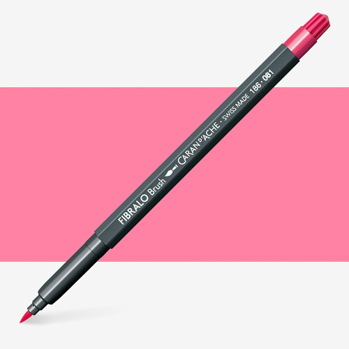 PENNARELLI ACQUERELLABILI BRUSH FIBRALO CARAN D'ACHE - 081 ROSA