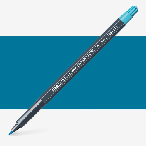PENNARELLI ACQUERELLABILI BRUSH FIBRALO CARAN D'ACHE - 171 BLU TURCHESE