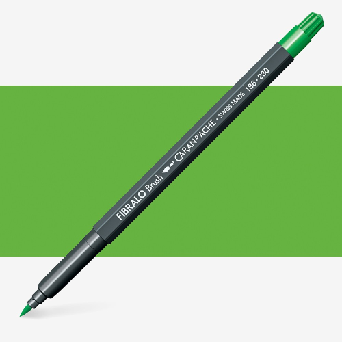 PENNARELLI ACQUERELLABILI BRUSH FIBRALO CARAN D'ACHE - 230 YELLOW GREEN