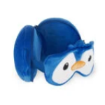 CUSCINO DA VIAGGIO LEGAMI CON MASCHERINA DA NOTTE - PINGUINO