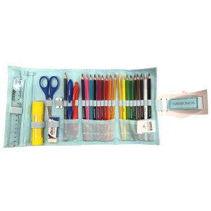 ASTUCCIO ROTOLO PASTELLI E ACCESSORI FRE3TIME TINTA UNITA - ROSSO